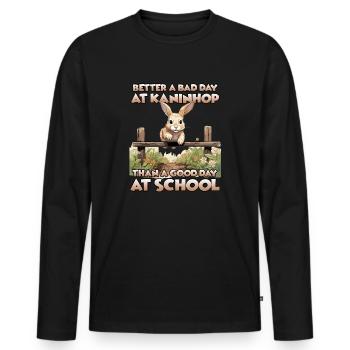 Agility joy Kaninhop gift rabbits fans - Men's Premium Organic Long Sleeve Shirt - black - Front - Nico (187cm)
