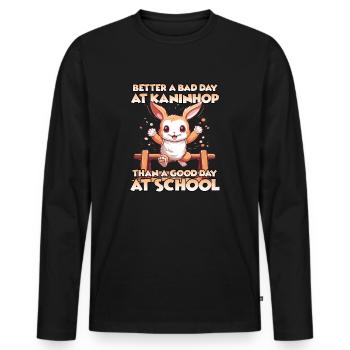 fun & training combines rabbit hop gift - Men's Premium Organic Long Sleeve Shirt - black - Front - Nico (187cm)