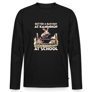 HappyHop training and joy for kaninhop fans - Men's Premium Organic Long Sleeve Shirt - black - Front - Nico (187cm)