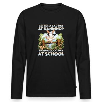 JumpJoy Kaninhop training for your rabbit - Men's Premium Organic Long Sleeve Shirt - black - Front - Nico (187cm)
