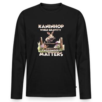 JumpJoy Kaninhop training for your rabbit - Men's Premium Organic Long Sleeve Shirt - black - Front - Nico (187cm)