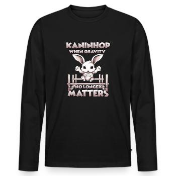 Kaninhop rabbit agility for your pet rabbit - Men's Premium Organic Long Sleeve Shirt - black - Front - Nico (187cm)