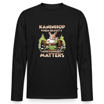 HappyHop training and joy for kaninhop fans - Men's Premium Organic Long Sleeve Shirt - black - Front - Nico (187cm)