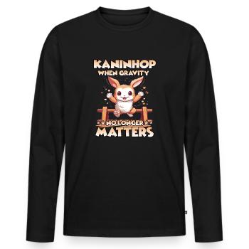 on tour rabbit hop gift - Men's Premium Organic Long Sleeve Shirt - black - Front - Nico (187cm)
