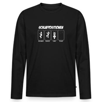 Kellner Geschenk Schichtarbeiter Kellner - Männer Premium Bio Langarmshirt - Schwarz - Vorne - Nico (187cm)