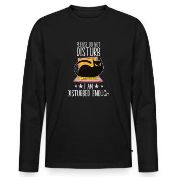Kätzchen Motiv Katzen Zubehör Katzenhalter - Männer Premium Bio Langarmshirt - Schwarz - Vorne - Nico (187cm)