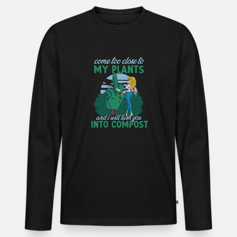 Lustiger Gärtnerspruch Gartenarbeit Kleingärtner - Männer Premium Bio Langarmshirt - Schwarz