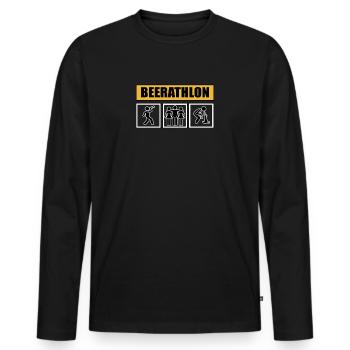 funny booze party gadgets vodka party drinkers - Men's Premium Organic Long Sleeve Shirt - black - Front - Nico (187cm)