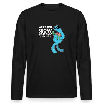 Funny endurance sports jogging fitness runner - T-shirt manches longues Premium bio Homme - noir - Devant - Nico (187cm)