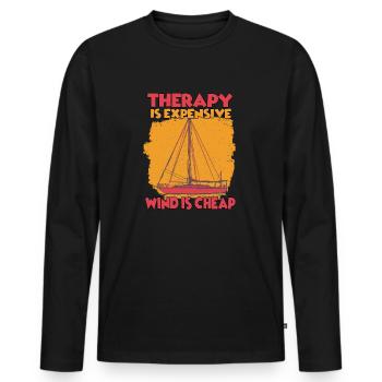 Motorboot Segler Hobby Segel Segler Zubehör - Männer Premium Bio Langarmshirt - Schwarz - Vorne - Nico (187cm)