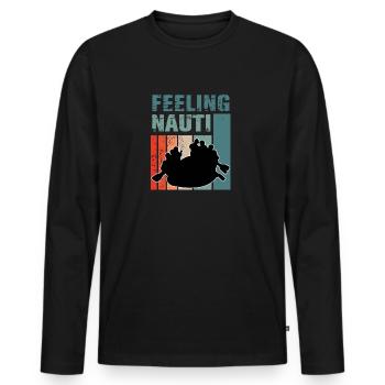 Segler Segeltörn für Segler Segelpin - Männer Premium Bio Langarmshirt - Schwarz - Vorne - Nico (187cm)