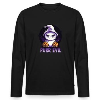 Costume d'Halloween Trick or Treat Chats - T-shirt manches longues Premium bio Homme - noir - Devant - Nico (187cm)