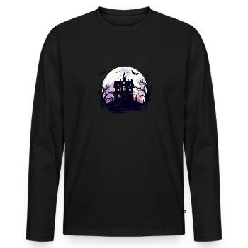 Halloween haunted house horror halloween costume - Men's Premium Organic Long Sleeve Shirt - black - Front - Nico (187cm)