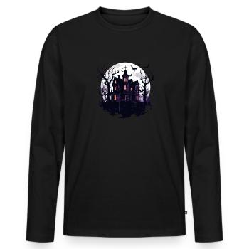 Halloween haunted house horror halloween costume - Men's Premium Organic Long Sleeve Shirt - black - Front - Nico (187cm)