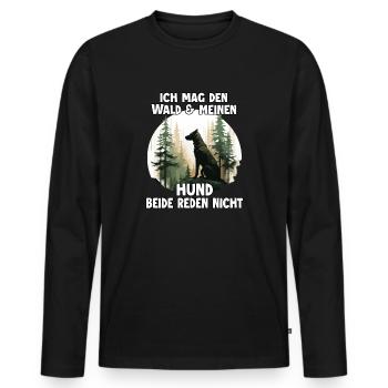 Tenue amusante de propriétaire de chien pour les - T-shirt manches longues Premium bio Homme - noir - Devant - Nico (187cm)