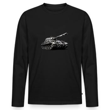 German heavy tank |German armored weapon - Men's Premium Organic Long Sleeve Shirt - black - Front - Nico (187cm)