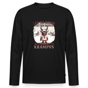 Der Krampus Kommt | Kramperl | Krampus Kostüm - Männer Premium Bio Langarmshirt - Schwarz - Vorne - Nico (187cm)