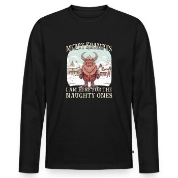 Krampus mask Krampus costume evil Santa Claus - Men's Premium Organic Long Sleeve Shirt - black - Front - Nico (187cm)