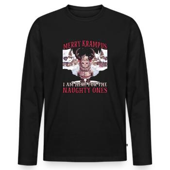 Krampus mask Krampus costume evil Santa Claus - Men's Premium Organic Long Sleeve Shirt - black - Front - Nico (187cm)