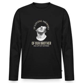 Loving Memory Bachelor Stag Do - T-shirt manches longues Premium bio Homme - noir - Devant - Nico (187cm)
