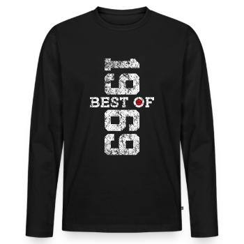 57E ANNIVERSAIRE MEILLEUR DE 1969 - T-shirt manches longues Premium bio Homme - noir - Devant - Nico (187cm)