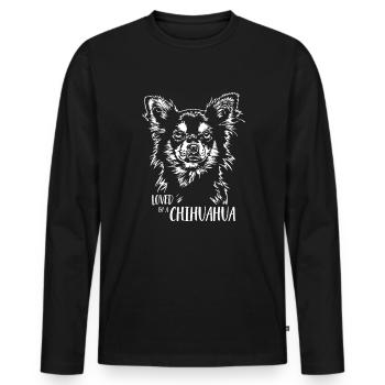 CHIHUAHUA Dog Saying Dogs Saying Dogs - Men's Premium Organic Long Sleeve Shirt - black - Front - Nico (187cm)