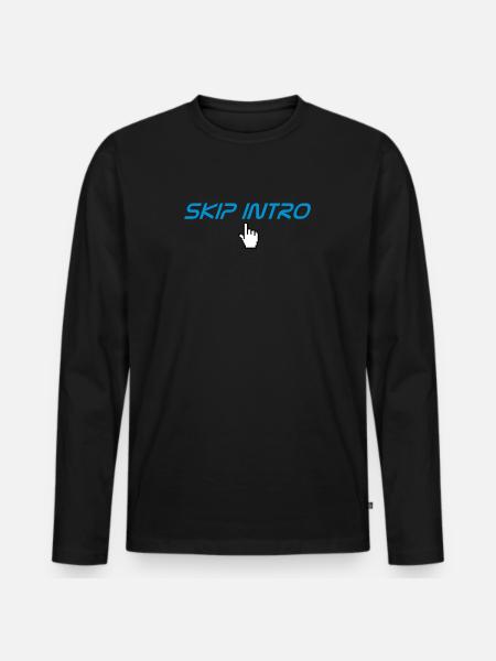 skip intro - Men's Premium Organic Long Sleeve Shirt - black