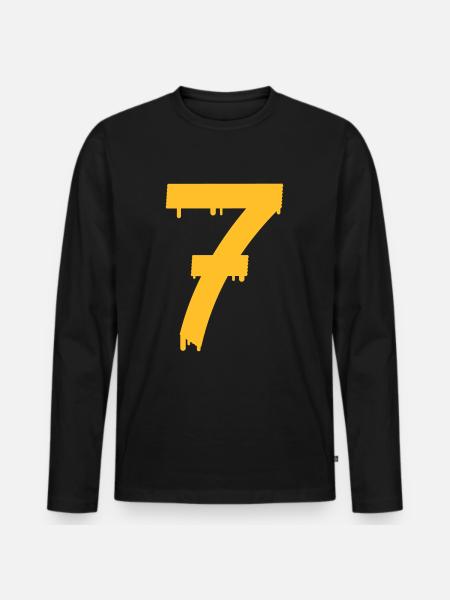 lucky number seven - Men's Premium Organic Long Sleeve Shirt -