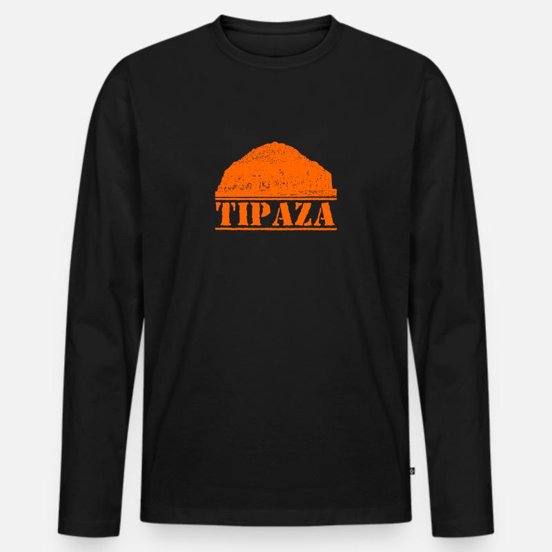 Tipaza - Männer Premium Bio Langarmshirt - Schwarz