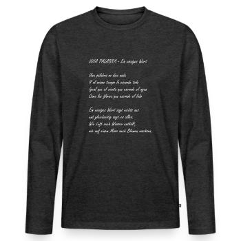 Un seul mot - T-shirt manches longues Premium bio Homme - anthracite chiné - Devant - Nico (187cm)