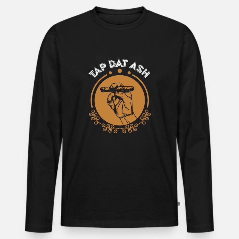 Tap Dat Ash - Passionszigarre - Männer Premium Bio Langarmshirt - Schwarz