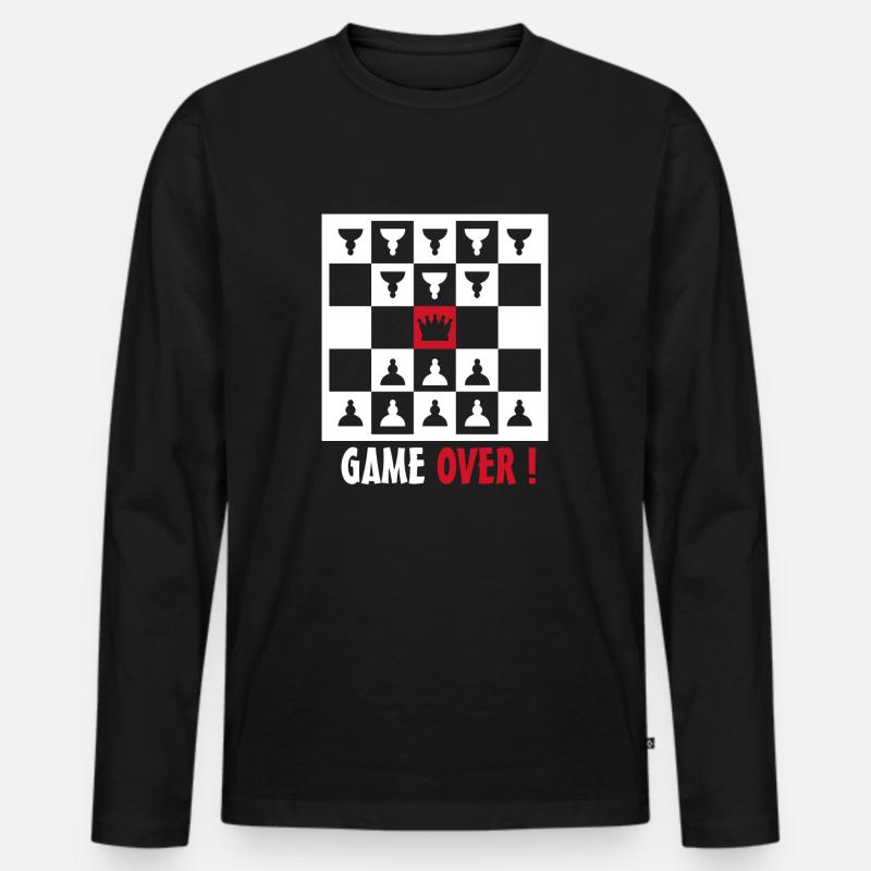 game over - Männer Premium Bio Langarmshirt - Schwarz