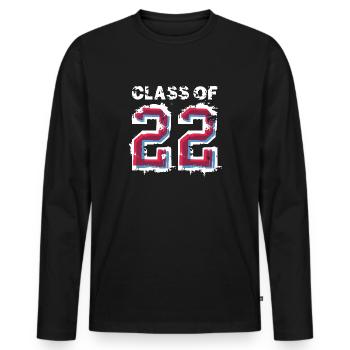 Klasse von 2022- Schule Abitur Schüler Klasse Kind - Männer Premium Bio Langarmshirt - Schwarz - Vorne - Nico (187cm)