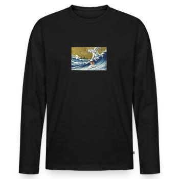 Basenji - Männer Premium Bio Langarmshirt - Schwarz - Vorne - Nico (187cm)