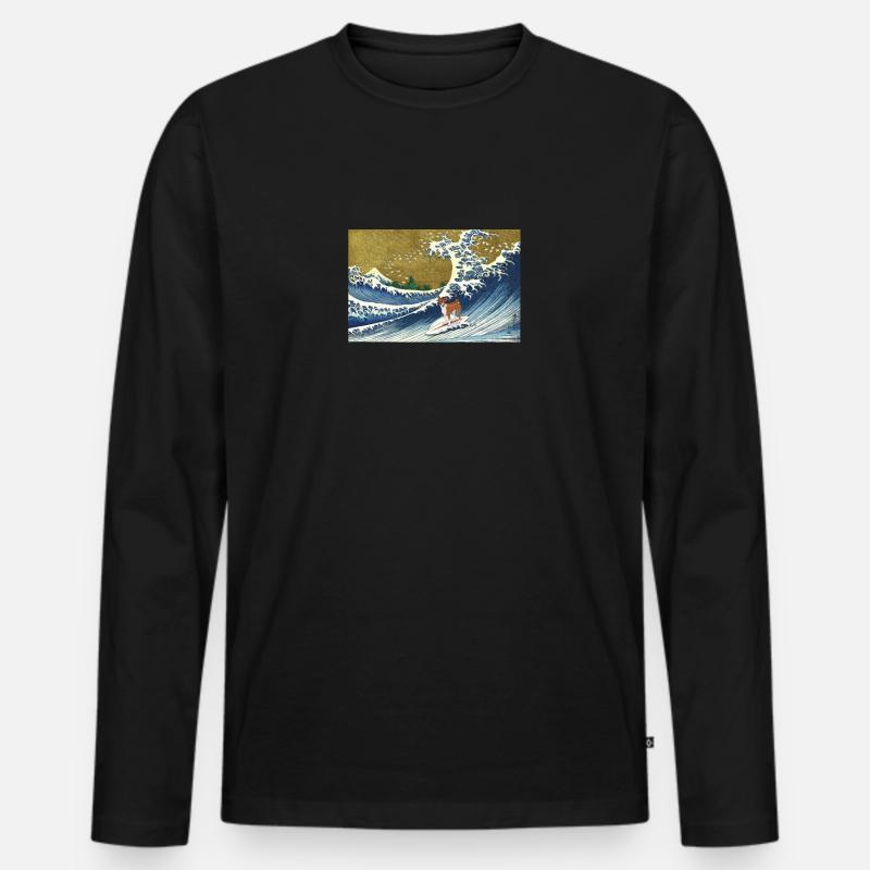 Basenji - Männer Premium Bio Langarmshirt - Schwarz