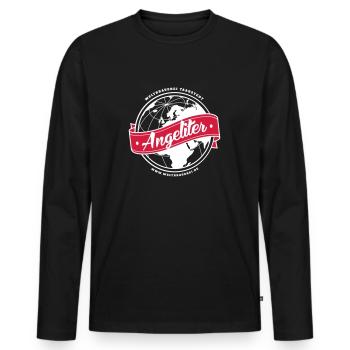 Angeliter / Brasserie Monde - T-shirt manches longues Premium bio Homme - noir - Devant - Nico (187cm)