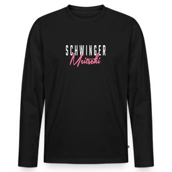 Schwinger Meitschi - Männer Premium Bio Langarmshirt - Schwarz - Vorne - Nico (187cm)