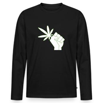 CANNA - LEGALIZE IT - Männer Premium Bio Langarmshirt - Schwarz - Vorne - Nico (187cm)