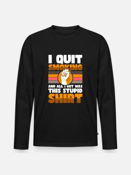Tabagisme à la nicotine Santé - T-shirt manches longues Premium bio Homme - noir