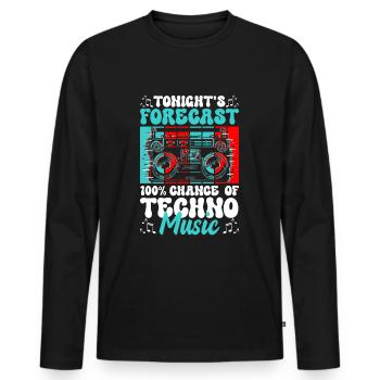 House Rave Musik Musik Energie - Männer Premium Bio Langarmshirt - Schwarz - Vorne - Nico (187cm)