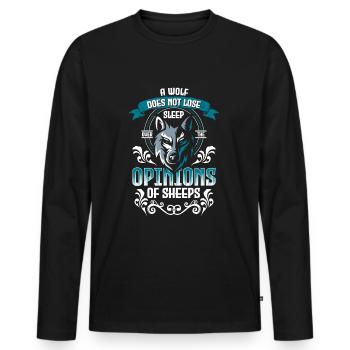 Werwolf Hund Heulen Wolfpack - Männer Premium Bio Langarmshirt - Schwarz - Vorne - Nico (187cm)