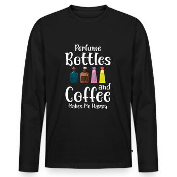 Parfum Geruch Parfümeur Duften - Männer Premium Bio Langarmshirt - Schwarz - Vorne - Nico (187cm)