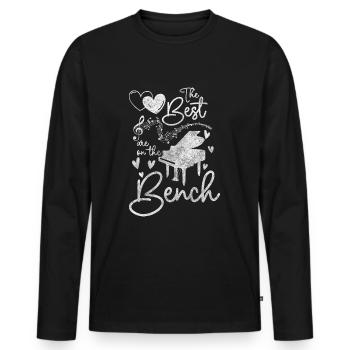 Piano Composing Melody Orchestra - Men's Premium Organic Long Sleeve Shirt - black - Front - Nico (187cm)