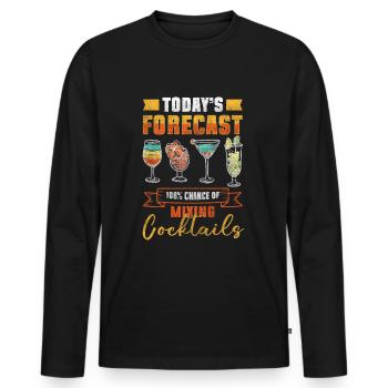 Bartender Liquor Holiday - Men's Premium Organic Long Sleeve Shirt - black - Front - Nico (187cm)