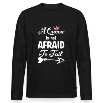 Frauen Power Frauenrechte - Männer Premium Bio Langarmshirt - Schwarz - Vorne - Nico (187cm)