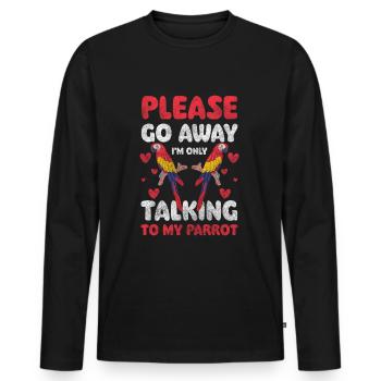 Macaw Beak Exotic - Men's Premium Organic Long Sleeve Shirt - black - Front - Nico (187cm)