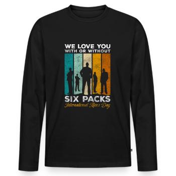 Men's Holiday Masculinity Ascension Day - Men's Premium Organic Long Sleeve Shirt - black - Front - Nico (187cm)