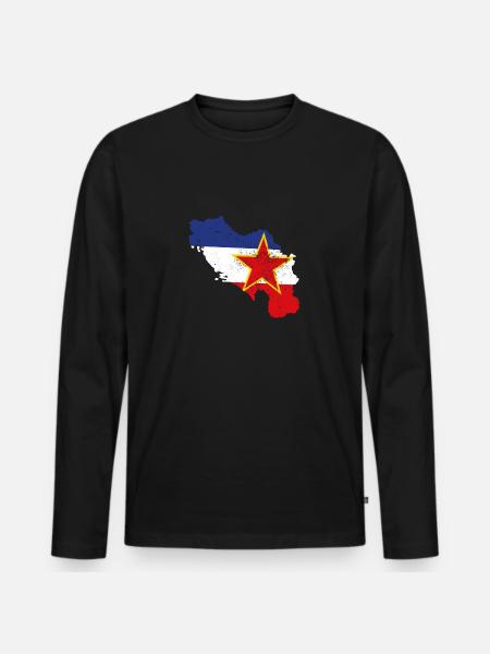 Balkan Yugoslavia nostalgia gift idea - Men's Premium Organic Long Sleeve Shirt - black