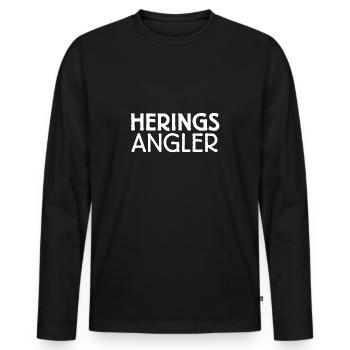 Heringsangler Heringsangeln Hering fangen Heringe - Männer Premium Bio Langarmshirt - Schwarz - Vorne - Nico (187cm)