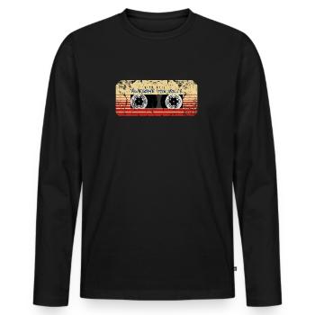 Mix Tape Awesome Vol.1 - T-shirt manches longues Premium bio Homme - noir - Devant - Nico (187cm)